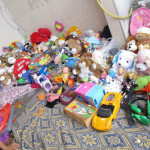 brinquedos no bazar de natal